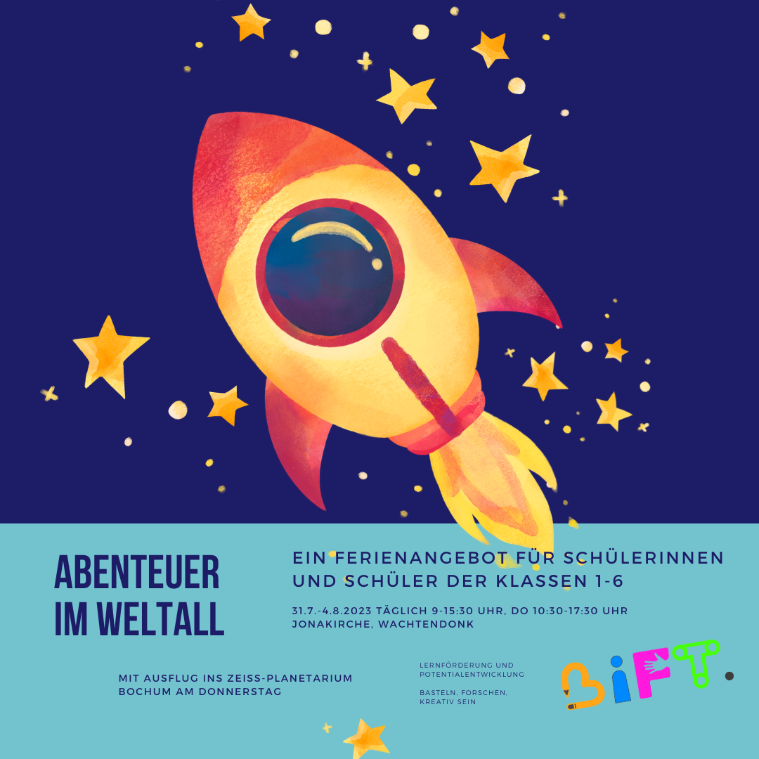 Abenteuer im Weltall - Ferienangebot für Schülerinnen und Schüler in Wachtendonk