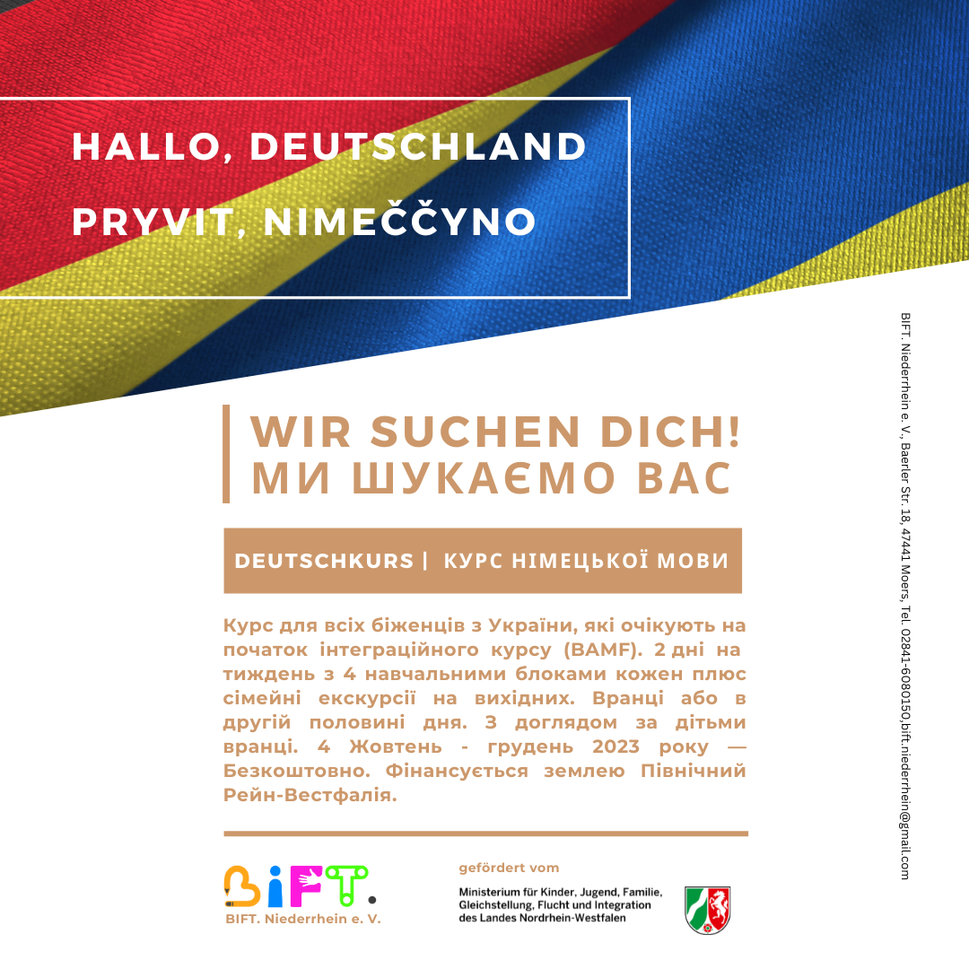Niedrigschwellige Sprachkurse für Geflüchtete aus der Ukraine